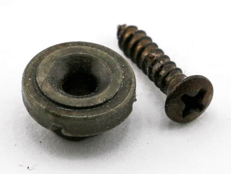 AGP ™ - Fender ® Telecaster ® Tele ® - Relic Aged Nickel Vintage Round String Tree and Screw #772328 image 1