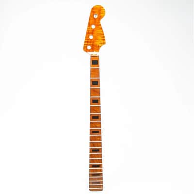 Allparts TMSWYR-RF Select Tribute Series "Tom Sawyer" Replacement Jazz Bass Neck AAA+ Roasted Flame Maple - Licensed by Fender image 7