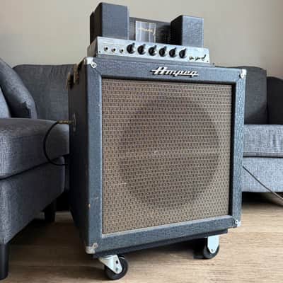 1961 Ampeg B-15N Portaflex Blue Check All Tube Bass Amp - ALL ORIGINAL, JUST SERVICED. image 3