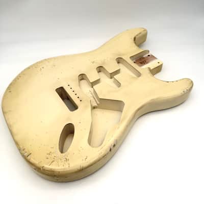 MJT Stratocaster Body Alder Relic Nitro Vintage White mjt6648 image 1
