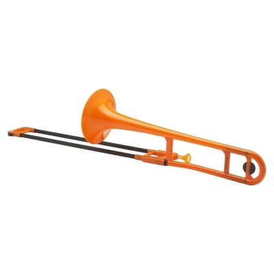 Plastic Trombone - Lightweight, Durable, and Eco-Friendly Trombone for Beginners and Professionals - Orange image 2