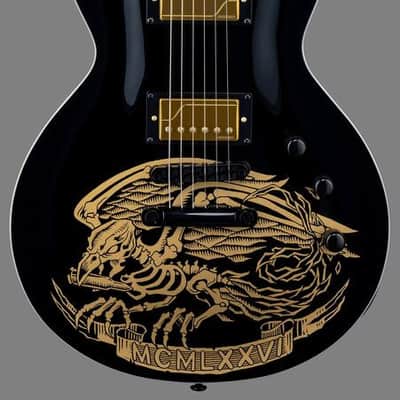 SPECIAL-ORDER! LTD WILL ADLER SIGNATURE WA-WARBIRD GUITAR / BLACK + GRAPHIC image 2