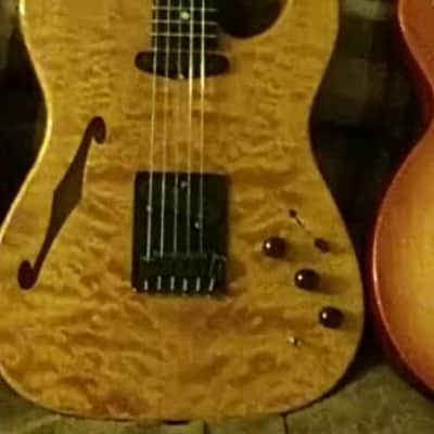 Warmoth Telecaster 2016 - Amber burled maple image 10