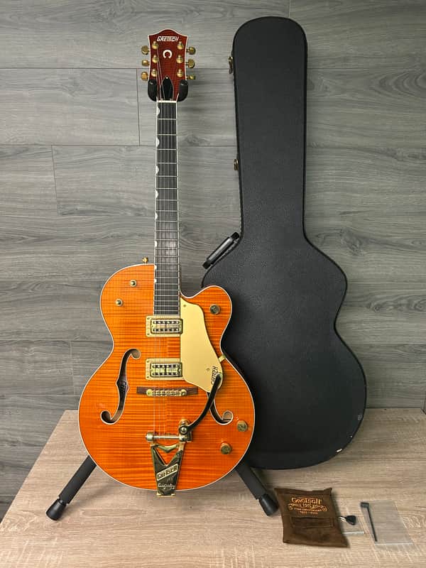 Gretsch G6120TM Tiger Maple Orange Hollow Body Electric Guitar 2006 #2692 image 1