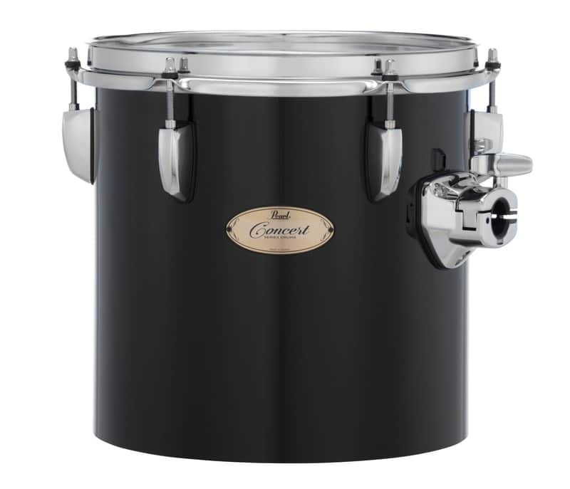 Pearl 10"x10" Concert Gabon Mahogany Single Head Tom W/bt3 & 7/8" Receiver, Midnight Black (PTE10/C46) image 1