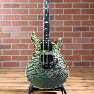 PRS Custom 24 Quilted Artist Top Electric Guitar - Faded Indigo (with Natural Back) image 1