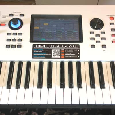 YAMAHA MONTAGE 6  SYNTHESIZER / WORKSTATION, PLUS NEW GATOR CARRYING CASE. MINT, LIKE-NEW CONDITION. PRISTINE WHITE, 61 KEYS.