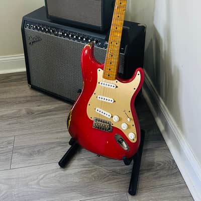 Fender Stratocaster  Fiesta Red Relic with Stainless Steel Frets & Seymour Duncan Pickups image 12