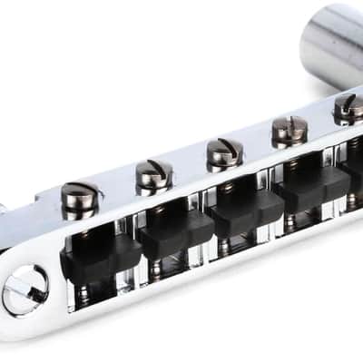 Graph Tech PS-8863-C0 ResoMax NV2 6mm Tune-o-matic Bridge with String Saver Saddles - Chrome image 1
