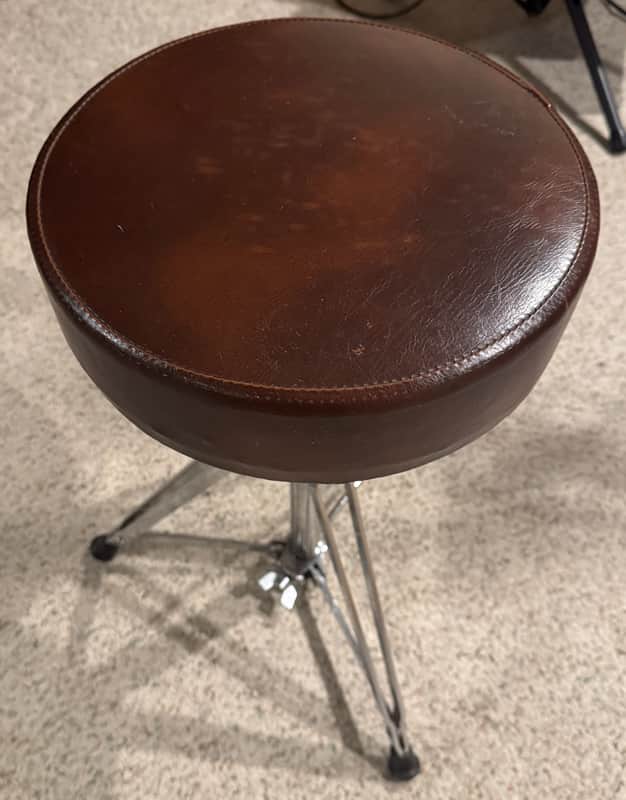 Vintage 1981 Yamaha DS-80 Drum Throne - Rare Brown Vinyl - Date Coded Sept 1981 MIJ image 1