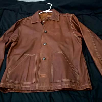 Vintage USA Red Wing Shoes X Eric Clapton Leather Jacket Large VERY RARE 2001 image 8