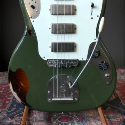 Frank Brothers Sonar - Olive Drab over Tobacco Sunburst. NEW (Authorized Dealer) image 1