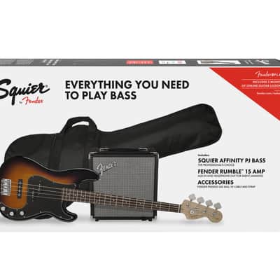 Squier Affinity Series Precision Bass PJ Pack Brown Sunburst image 6