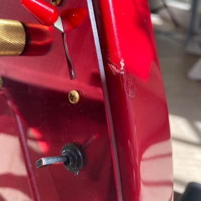 Japan made rare Fernandes LA-115KK  L'Arc-en-Ciel Ken Guitar Super Strat HSS 1995 all Red image 6