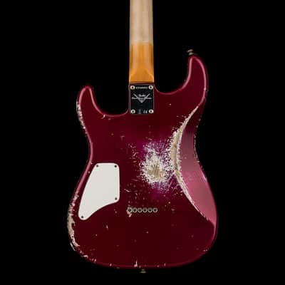 Fender Custom Shop 1966 Stratocaster SH Heavy Relic - Aged Midnight Wine #88062 image 4
