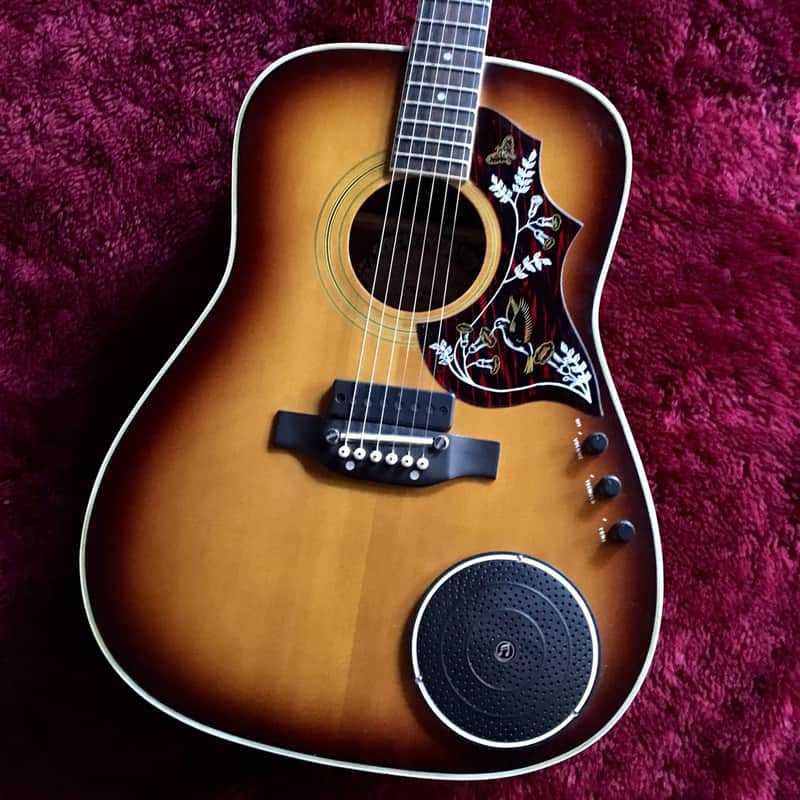 c.Late 1970s-1980s ELFOLK EFG-350 Built in Amp Acoustic Guitars