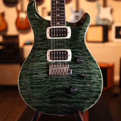PRS SE Custom 24 Quilt Electric Guitar - Teal Black 1744 image 3