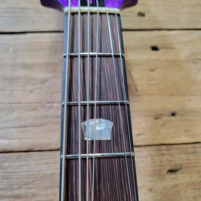 Kauer Banshee Custom Firebird Baritone - Tangelo Orange and Deep Purple Flake image 20
