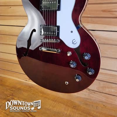 Epiphone Noel Gallagher Signature Riviera Semi-Hollow Electric Guitar with Epiphone Hard Case - Dark Red Wine image 3