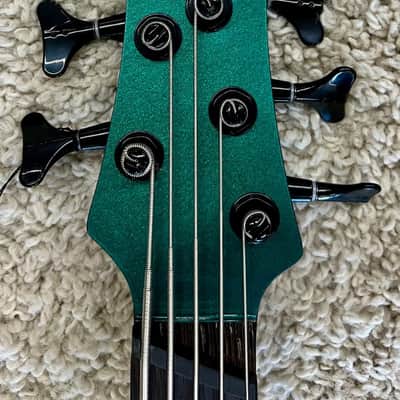 Mint Ibanez SRMS725BCM SR Workshop 5-String Electric Bass Guitar, Blue Chameleon image 5