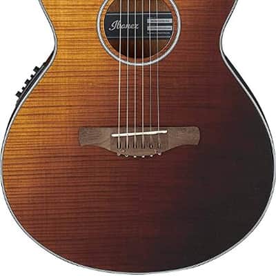Ibanez AEWC32FMASF Amber Sunset Fade Acoustic Electric Flame Maple Top Guitar image 1
