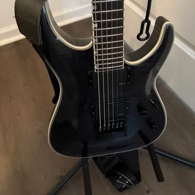ESP LTD MH-1000 Evertune with Ebony Fretboard 2017 - Present - See Thru Black image 8