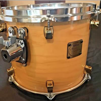 Yamaha Maple Custom 12" x 10" Tom Natural (Blonde) Gloss Finish Bronze Lugs image 8