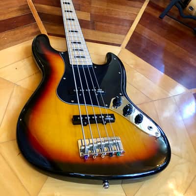 NEW Vintage VJ75 ReIssued Maple Fingerboard Bass Guitar ~ 5-String ~ Sunburst image 6