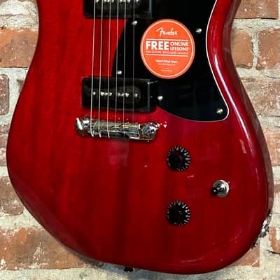 Squier Paranormal Strat-O-Sonic - Crimson Red Transparent Includes a pro Setup, Support A Brick & Mortar Store, Shop Here! image 1