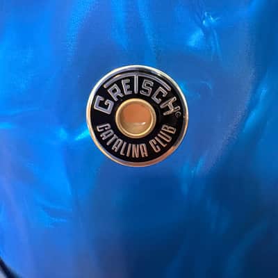 Gretsch Catalina Club Studio Blue Satin Flame Drum Set 2022 - Blue Satin Flame image 3