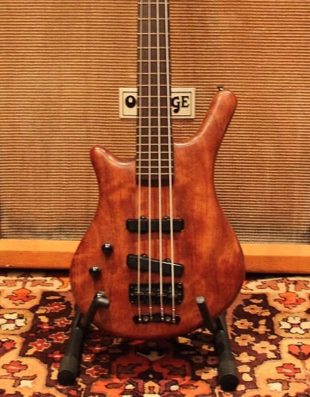 Vintage 1991 Warwick Thumb Thru Neck Golden Era Left Handed Bass Guitar w/ Case image 1