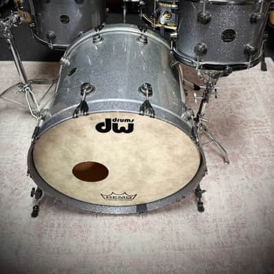 DW Collectors Series Drum Set + Edge Snare - 90s Gold Badge Keller Shell  - Custom Sparkle Lacquer image 2