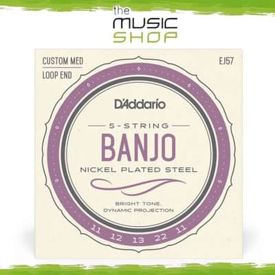 D'Addario 11-22 Custom Medium NPS 5 String Banjo Strings - EJ57 image 1
