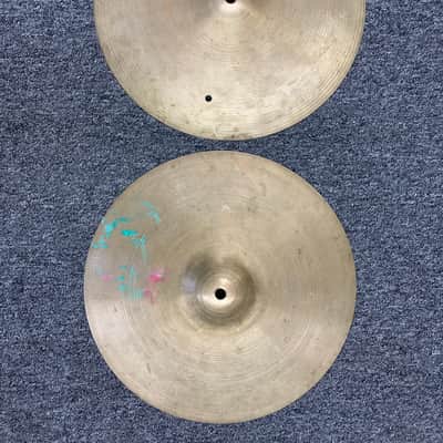 60s – 70s Zildjian Top / pre-Sabian Zil Co by AZ Co Bottom  14” hi hats image 1