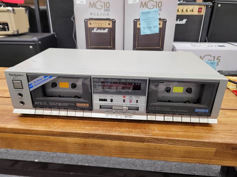 Platine Double Cassette Technics RS-B11W - Argentée, Pour Pièces/révision