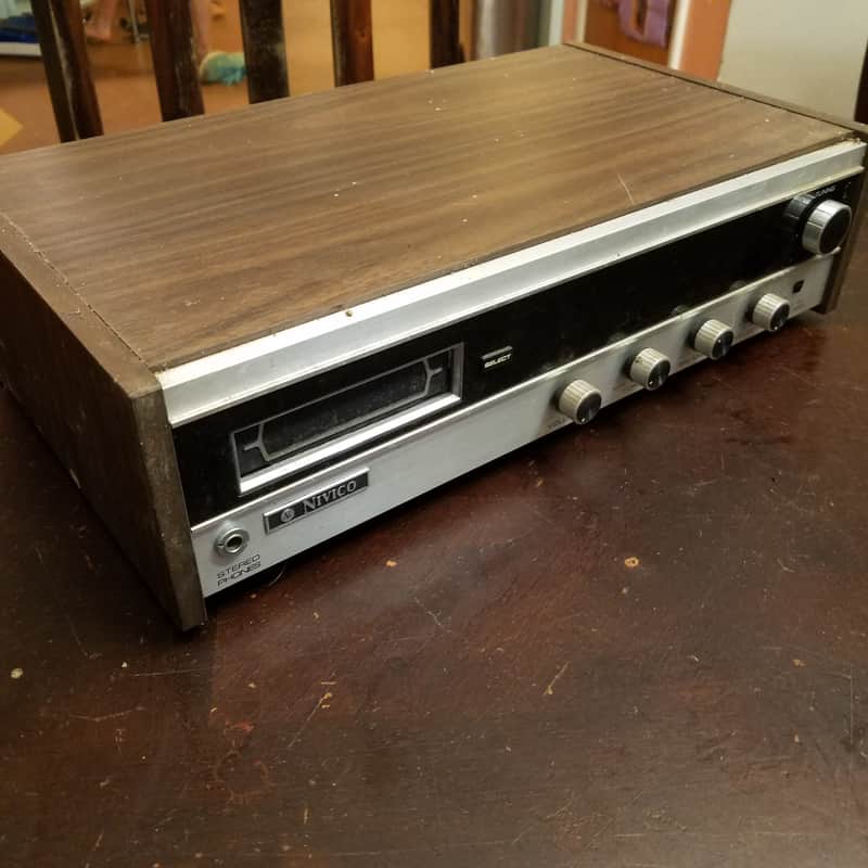 JVC Nivico 9810 Am/Fm Stereo Radio 8-Track Player Rare 1970s - silver and woodtone image 1