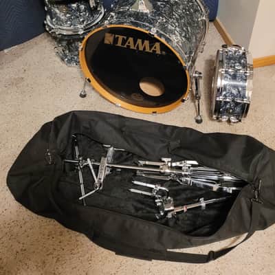 Tama Starclassic Kit 2000s Liquid Metal Birch Made in Japan MIJ Blue Swirl image 9