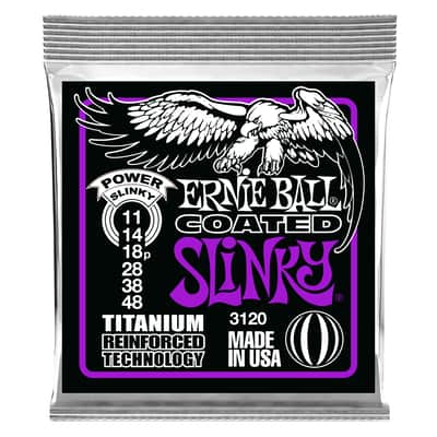 Ernie Ball P03120 Coated Power Slinky Strings,11- 48,1Set image 1