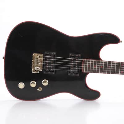 1980's Cort Black & Red Electric Guitar w/ Jackson Style Headstock #43829 image 1