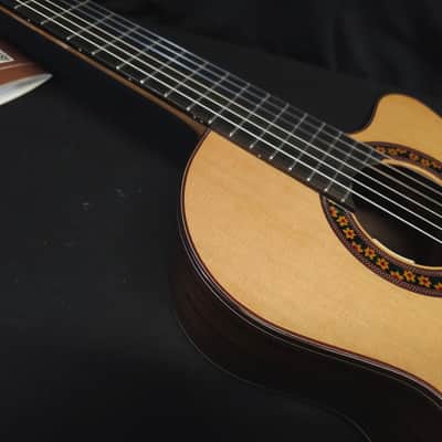 New Jose Ramirez Cedar Estudio 140 CWE Acoustic Electric Classical Nylon String Guitar w/ Logo'd Hard Case image 13