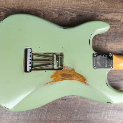 MyDream Partcaster Custom Built - Surf Green over Sunburst Izabella image 3