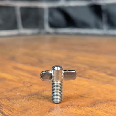 Slingerland Tempo King Bass Drum Anchor Adjustment Wingnut Screw – 1960s–1970s – Original Vintage Chrome – Pedal Anchor Tightening Wing Screw – Classic Slingerland Hardware image 2