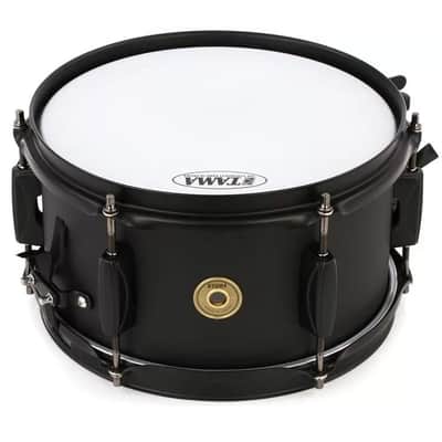 Tama BST1055MBK 5.5x10 Snare Drum, Metalworks Steel, Black/Black image 2