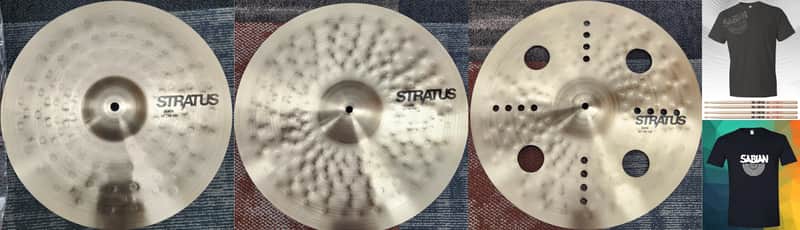 Sabian *Pre-Order* Stratus 3 Pack: 14" Hats, 18" Crash, 18" Zero Cymbals | B20 Bronze | Hats | Crash | China/Trash/Splash/Effects | Made in Canada | Special Order | Authorized Dealer image 1