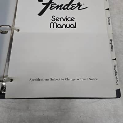 Fender Service Manual 1981 image 2