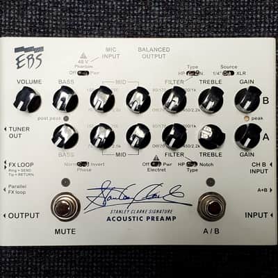 EBS Stanley Clarke Signature Acoustic Preamp - White image 1