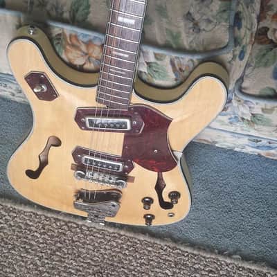 1960s Semi-Hollow Royal Artist Bruno Made-In-Japan 1960s Blonde Guitar image 9