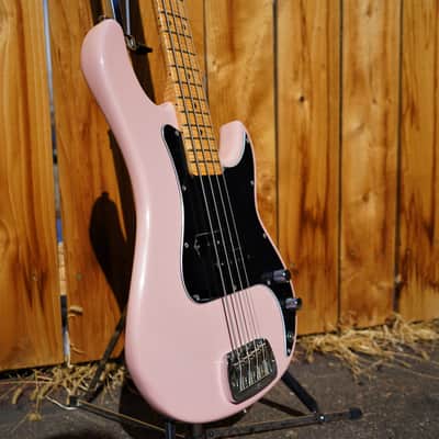 G&L Custom Shop USA LB-100 Nitro Shell Pink 4-String Electric Bass Guitar w/ Black Tolex Case image 5