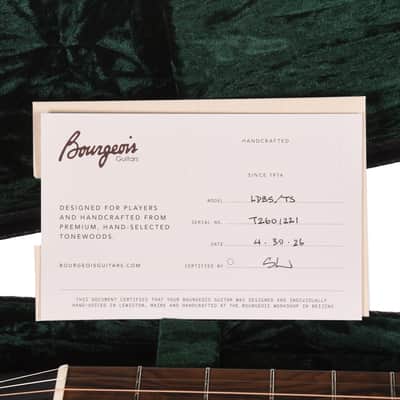 Bourgeois Touchstone LDBO-14 Torrefied Alaskan Sitka/Mahogany Sunburst (Serial #T2601221) image 9