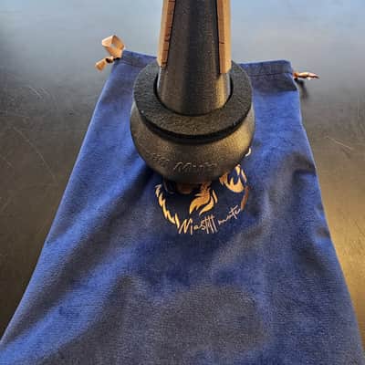 Mastiff Mutes Trumpet Straight Mute with Wooden Bottom 2026 - Black Plastic w/ Wooden Bottom image 3
